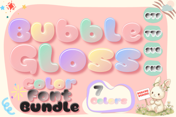 Bubble Gloss: Elevate Your Designs with a Sweet, Shimmering Font