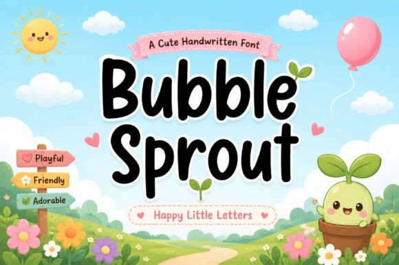 Bubble Sprout: A Playful Handwritten Font for Modern Design