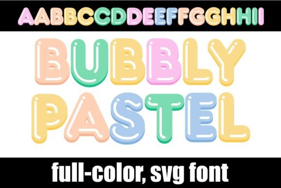 Bubbly Pastel: Elevate Your Visual Design with a Playful SVG Font