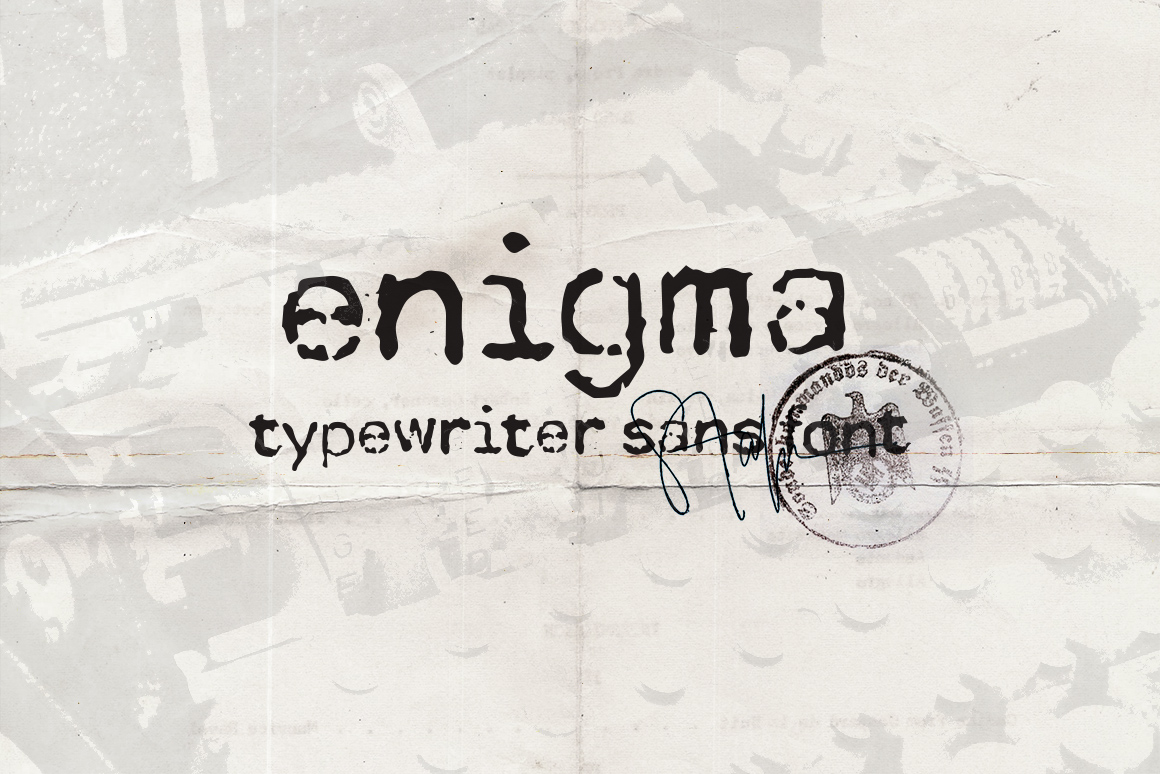 Enigma Typewriter Sans: Vintage Charm for Modern Design