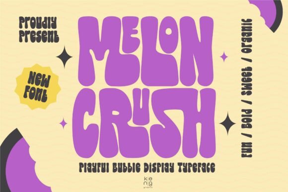 Melon Crush: A Bold Display Font for Vibrant Design