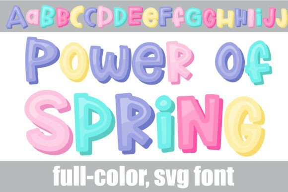 Power of Spring: Vibrant SVG Typography for Design