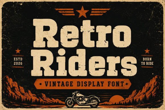 Retro Riders: Vintage Typography for Authentic Design