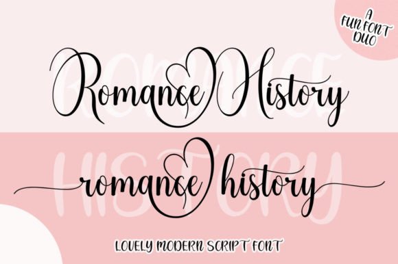 Romance History: A Font Duo for Modern Design Elegance