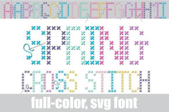 Spring Cross Stitch: Infusing Digital Design with Handcrafted Charm