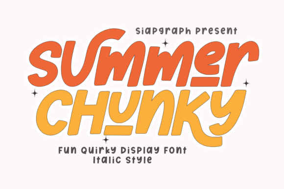 Summer Chunky Italic: Bold Typography for Vibrant Design