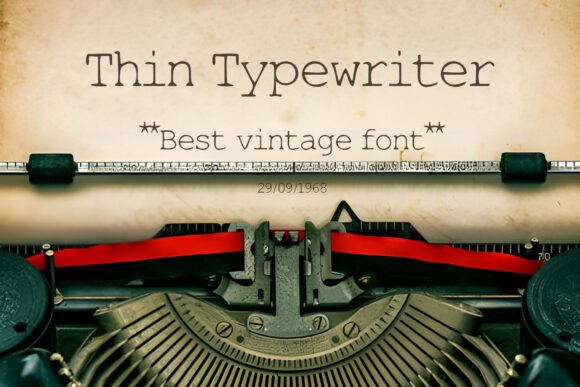 Thin Typewriter Font: A Vintage Design Asset