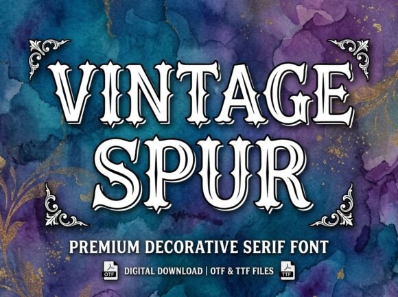 Vintage Spur: A Bold Typeface for Authentic Design